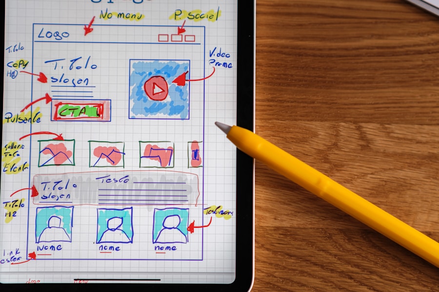 a tablet with a drawing on it next to a pencil - Educational content about lernen
